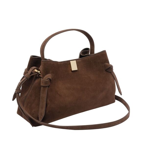 Yuzefi Women Suede Gyoza Handbag - Picture 2 of 4